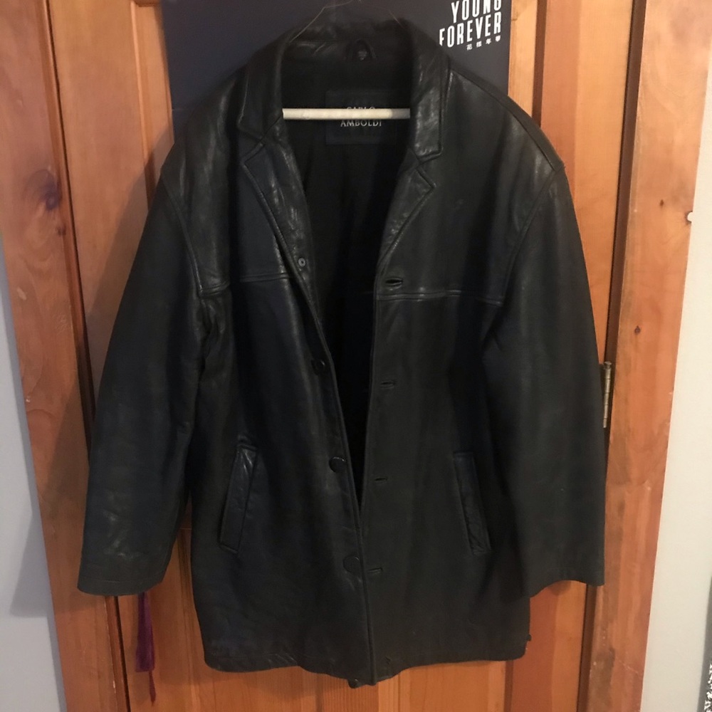 Men’s Leather Dress Coat